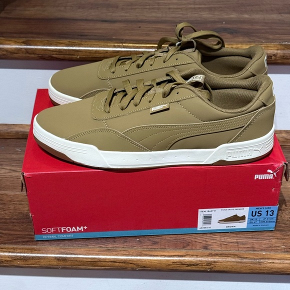 PUMA Skate C Buck  Mens Size 13 Toasted Brown Sneakers Tan Suede Shoes Kicks New - Picture 1 of 8